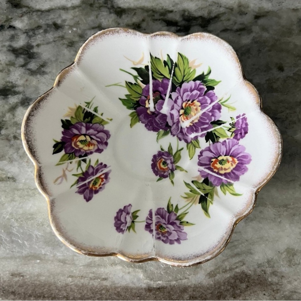 Vintage Bone China Saucer signed England